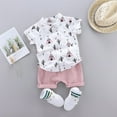 thumbnail image 2 of Summer Kid Clothes Suit Baby Boys Cartoon Short Slevee Top+Short, 2 of 9