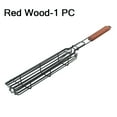 thumbnail image 2 of Bueautybox Durable Wood Stainless Steel Kabob Sausage BBQ Picnic Camping Basket Grill Part, 2 of 6