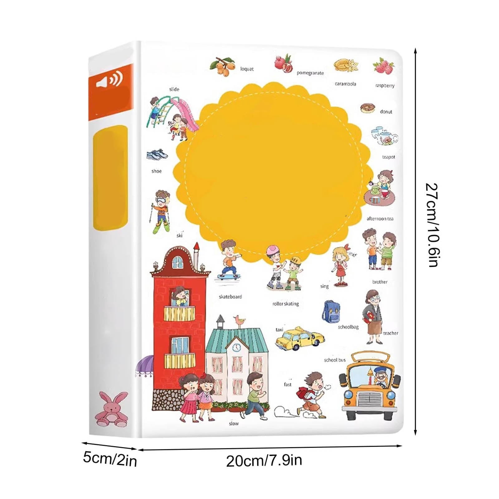 English Words Talking Book for Kids - Interactive Speech Activity Book Talking Books for Children 2-6 Years Old, Boys, Girls, Preschoolers, Kindergarten Learning and Fun