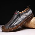 thumbnail image 2 of Zapatos de cuero genuino, zapatos casuales para hombres, mocasines cosidos a mano, zapatos planos para hombres, zapatos de conducción cómodos para hombres, mocasines (25,5 cm), 2 of 4