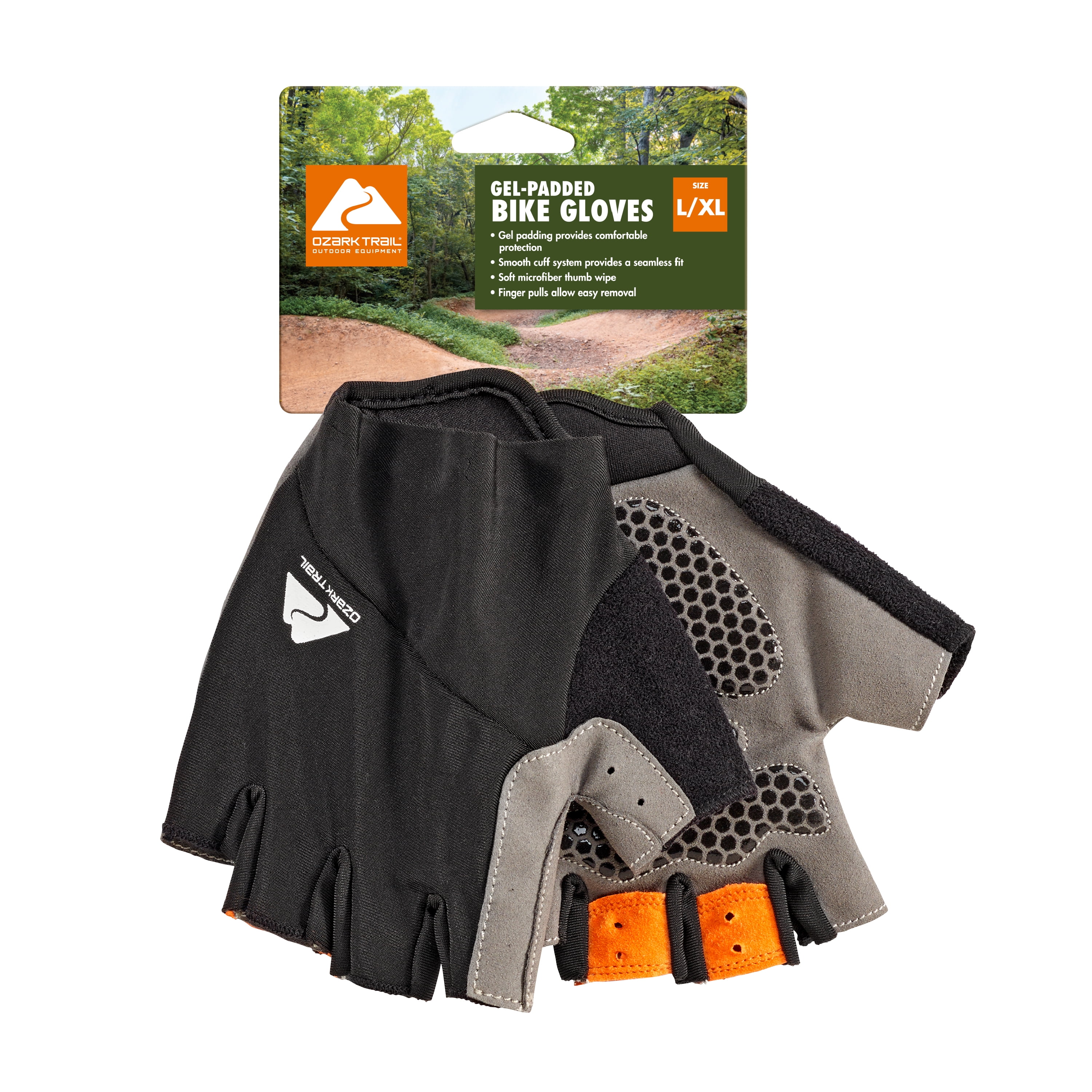 Ozark Trail Gel-Padded Fingerless Bicycle Gloves