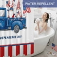 thumbnail image 6 of Blue Truck Shower Curtain, 36" x 72", Happy Independence Day U.S. Flag Gnome Star Waterproof Bathroom Curtain Washable Shower Curtain Set with 12 Hooks, 6 of 9