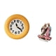 thumbnail image 5 of Reloj de pared redondo moderno y silencioso, de acrílico, con letrero de mesa de madera, ideal para dormitorio, sala de estar u oficina en casa., 5 of 8