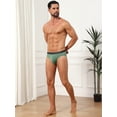 thumbnail image 4 of DARING DIVA Men's Solid Elastic Waist Smooth Soft Breathable Sports Underwear 30 Green, 4 of 6