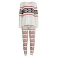 thumbnail image 2 of Secret Treasures Women's and Women's Plus Long Sleeve Shirt and Joggers Pajama Set, 2-Piece, 2 of 5