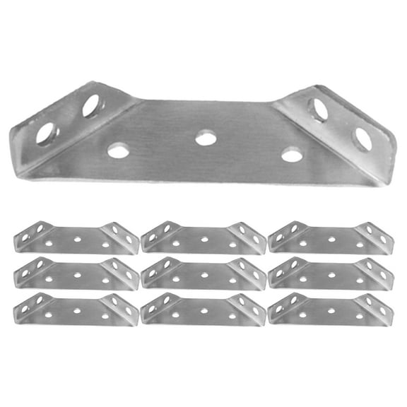 Sold 10pcs Furniture Corner Connectors Stainless Steel Corner Braces Table Shelf Chair Corner Brackets