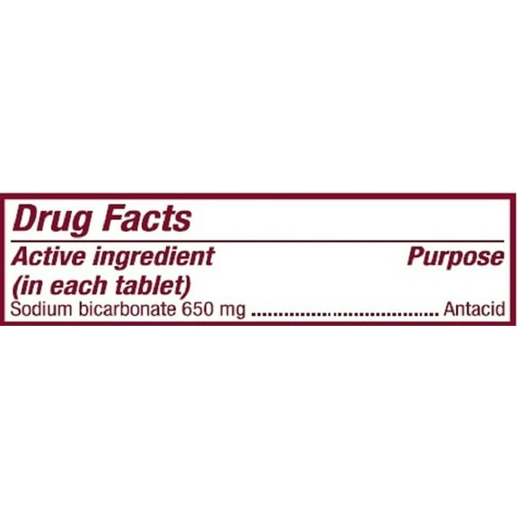 Sodium Bicarbonate Antacid Tablets, 650 mg, 1000 Count