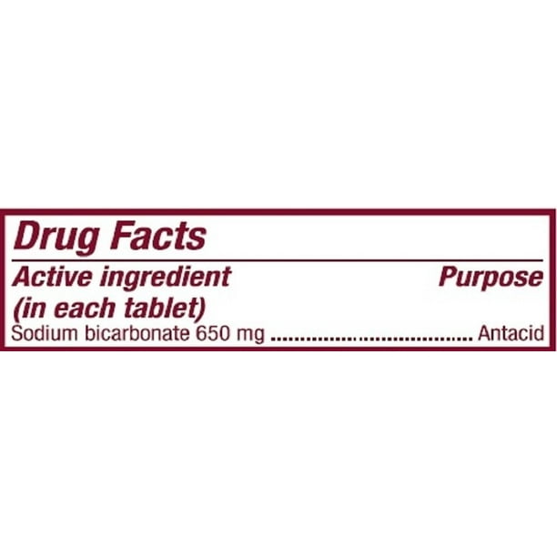 Sodium Bicarbonate Antacid Tablets, 650 mg, 1000 Count