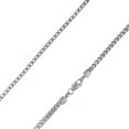 thumbnail image 2 of 925 Sterling Silver, Hollow Franco Foxtail Chain 2.5mm Necklace - Hypoallergenic and Tarnish Resistant - By Oliver & Navy, 2 of 4