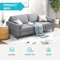 CECER Sleeper Couch, Pull Out Sofa Bed, 83 inches Folding Loveseat