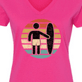 thumbnail image 4 of Inktastic Surfing Gift for Surfer Women's V-Neck T-Shirt, 4 of 5