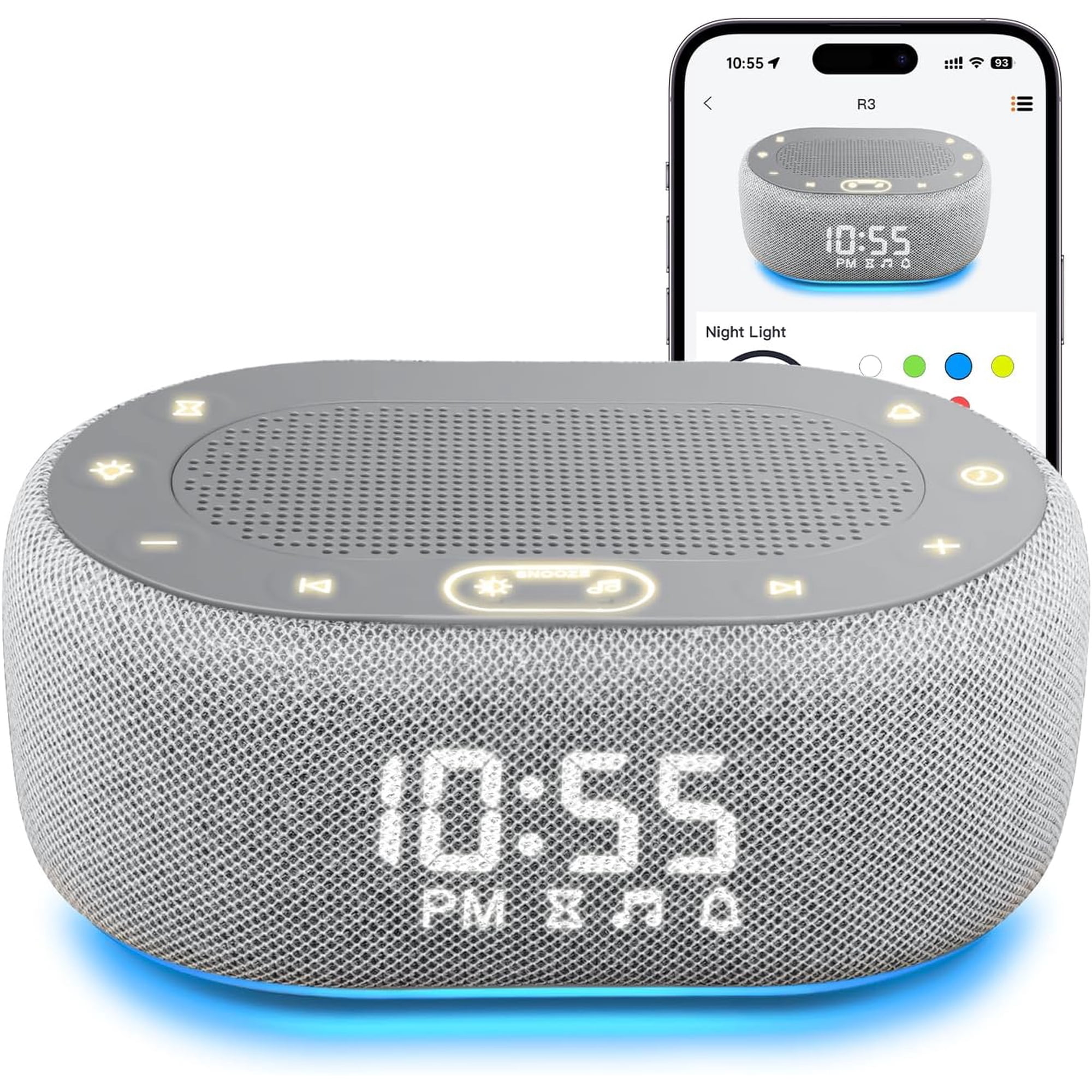 White Noise Machine with Alarm Clock Sound Machine for Sleeping
