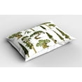 thumbnail image 2 of Ambesonne Tree Pillow Sham 2 Pack, Forest Growth Ecology, 30"x20", Pale Brown Green, 2 of 3