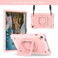 thumbnail image 4 of SaniMore for Samsung Galaxy Tab A9 Plus 12.4" 2023 SM-X810/X816/X818 Case, Multi-Functional with Handle Shoulder Strap & 360° Rotatable Kickstand Shockproof Protective Case for Girls Boys, Rosegold, 4 of 9