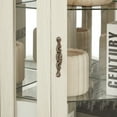 thumbnail image 6 of 70" Corner Curio Cabinet with LED Lights, Glass Display Shelf with Doors and 4 Adjustable Shelves, Vintage Storage Rack for Living Room, Office, Bar, White, 6 of 9