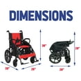 thumbnail image 5 of Culver Electric Power Wheelchair Scooter Fold & Travel Folding Safe Electric Wheelchair Motorized FDA Approved Aviation Travel Heavy Duty Power Wheelchair Silla de Ruedas Electrica (Li-on, Red), 5 of 10