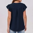 thumbnail image 6 of bnaln Womens Tops Dressy Casual Business Work Blouses Ruffle Short Sleeve V Neck Cute Summer Shirts Loose Fit T Shirts Elegant Tunic Blouse Ladies Tops Vacation Trendy Outfits, 6 of 9