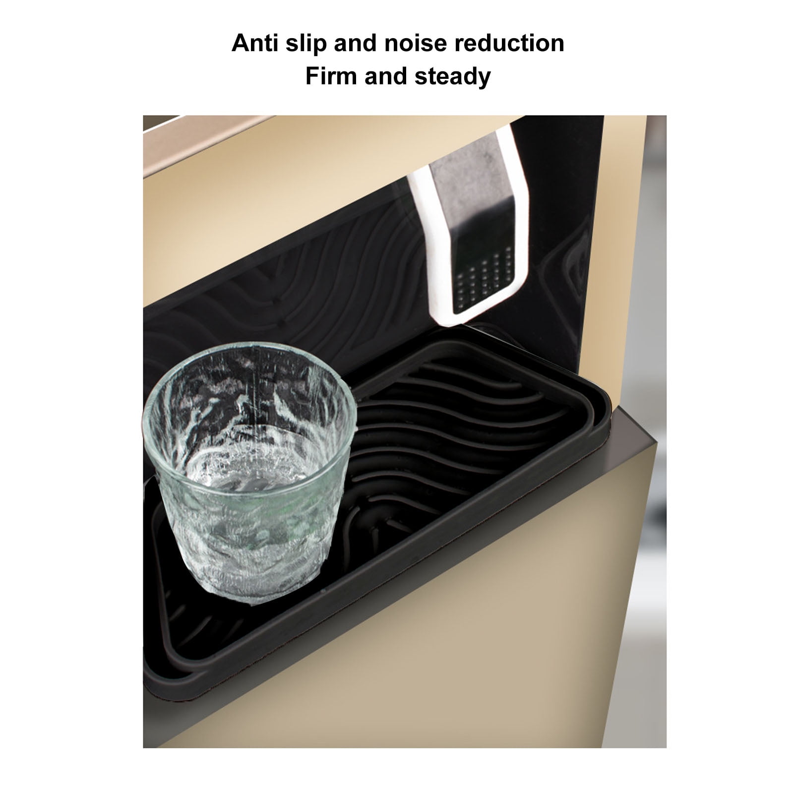 Refrigerator Drip Catcher Tray, Reusable Silicone Refrigerator Water Drip Tray Catcher Anti Slip  For Household Use