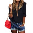 thumbnail image 4 of Women Long Sleeve Button Down Blouse Top, 4 of 15