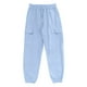 thumbnail image 5 of Pantalones largos para hombre, informales, holgados, ventilados, con bolsillos y cordón, para exteriores, ejercicio, ropa de trabajo, pantalones con faja, pantalones de poliéster para hombre., 5 of 8