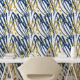 thumbnail image 3 of Ambesonne Mustard Peel & Stick Wallpaper for Home, Modern Doodles Spots Layout, 13"x100", Sea Blue and Dark Yellow, 3 of 6