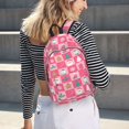 thumbnail image 5 of Vsdgher Pink Christmas Cheer Print Canvas Backpack Travel Rucksack Unisex Knapsack 15.7/17.7Inch Laptop Backpack for Work,College-Medium, 5 of 5
