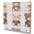 thumbnail image 2 of Designart "Brown and Grey Teddy Bear Nursery" Animals Wall Art - Modern Brown Bear Bedroom Canvas Wall Art, 2 of 6