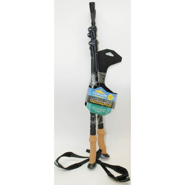 Cascade Mountain Tech Carbon Fiber Trekking Poles Walking Sticks Sporting Goods