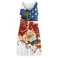 thumbnail image 4 of Miqool Women's 4th of July American Flag Tank Dress Crew Neck Loose Casual Sundress, 4 of 7