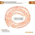 thumbnail image 2 of Pink Heishi Beads for Jewelry Making Adults, 24 Inch Strand Puka Shells Bead Strand, Natural Thin Flat Seashell Beads for Bracelets Necklaces Chokers and Anklets, African Disc Spacers, 2 of 7