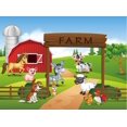 thumbnail image 1 of HAHDAXIA Farm Barnyard Animal Theme Backdrop Red Barn Birthday Party Banner Decorations Baby Shower Photography Background Photo Booth Studio Props 8x6ft XT-6525, 1 of 6