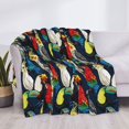 thumbnail image 3 of Fuzoiu Parrot Print Flannel Blanket,Throw Blanket,Flannel Home Decor,Fleece Bed Blankets,Cozy Soft Blanket for Bed, Sofa, Camping, and Travel-60"x50", 3 of 6