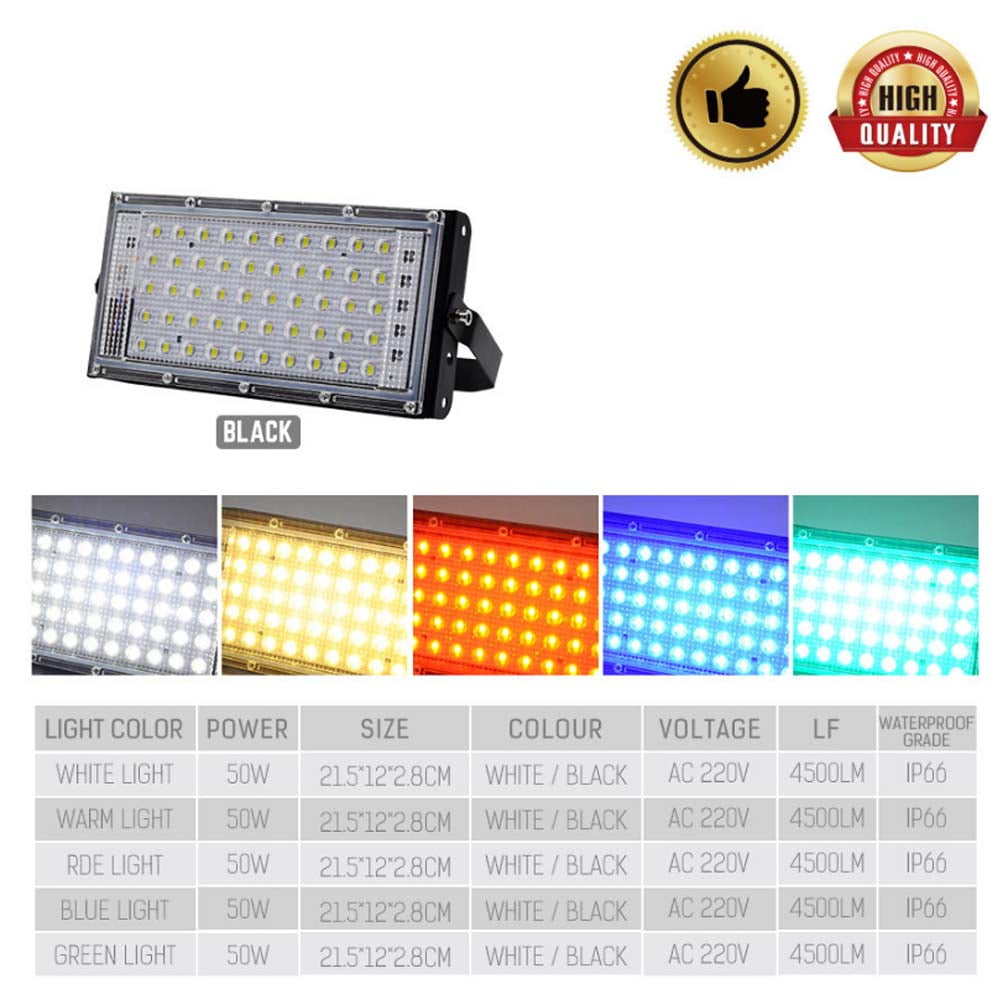 Ledander LED projection lamp 50W outdoor waterproof projection lamp super  bright RGB lawn floodlight LED projection lamp Cold white warm white red  blue green