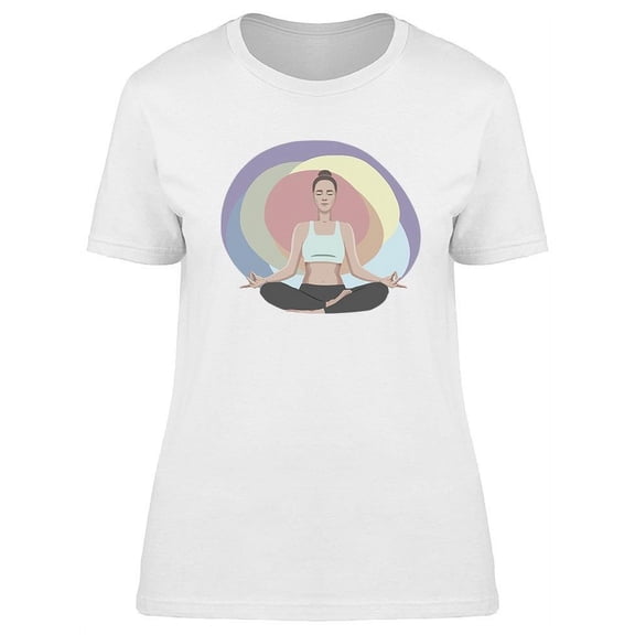 Sporty Woman Practicing Yoga T-Shirt Women -Image by Shutterstock, Female x-Large