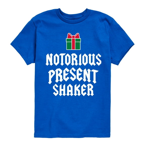 Instant Message - Notorious Present Shaker Christmas - Toddler & Youth Short Sleeve Graphic T-Shirt
