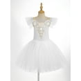 thumbnail image 3 of Yeahdor Kids Girls Swan Lake Tutu Dress Camisole Ballet Skirted Leotard Costume with Headdress,Sizes 3-14, 3 of 7