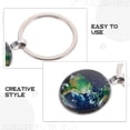 thumbnail image 2 of 10 llaveros con forma de globo terráqueo semicircular, colgante del sistema solar, planeta Tierra, llavero para mochila, adorno colgante, recuerdo de viaje para hombres y mujeres., 2 of 7