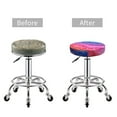 thumbnail image 5 of Lsque Rainbow Glitter Cute Pattern Round Bar chair cushion covers Velvet Fabric Premium Comfort Protects from Scratches and Stains for 14-17 Inch Chair-13 inch, 5 of 7