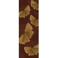 thumbnail image 2 of Koetsier, Albert 14x32 White Modern Wood Framed Museum Art Print Titled - Leaves Brown on Red, 2 of 4