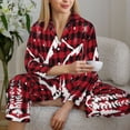 thumbnail image 6 of Lsque Christmas Tree Buffalo Plaid Pattern Long Sleeve Pajama Set for Women - Soft 2-Piece Sleepwear and Loungewear Set with Pockets, Comfy Nightwear-Medium, 6 of 7
