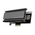 thumbnail image 1 of PCIE 5.0 X4 to NVME Adapter Card PCIE 5.0 4X SSD Converter M.2 NVME SSD Adapter with Aluminum Heatsink for PC Computer, 1 of 8