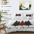 thumbnail image 3 of Merry Christmas Bedding Duvet Cover Set Twin Size 4 Pieces Xmas Tree Winter Red Buffalo Plaid Bedding Set with Zipper Closure, 1 Comforter Cover 68x86 Inches 1 Flat Sheet & 2 Pillow Cases, 3 of 7