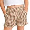 thumbnail image 5 of Vrotazzy Girls Casual Plaid Shorts for Everyday Play - Spring Summer Comfort Elastic Waist Soft Twill Girls Shorts Kids Apparel and Everyday Outfit,Sizes 11-12 Years, 5 of 7