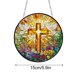 thumbnail image 3 of Atrapasueños de Flores, Vitral de Imitación, Colgante de Ventana, Arte de Pared de Cristo, Versículo Bíblico Religioso, Regalo, 3 of 6