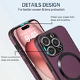 thumbnail image 3 of Ancove for iPhone 11 Pro Magnetic Case,[Compatible with Mag Safe],Shockproof Business PU Leather Ultra Slim Thin Case Cover with Built-in Kickstand for iPhone 11 Pro,Winered, 3 of 7