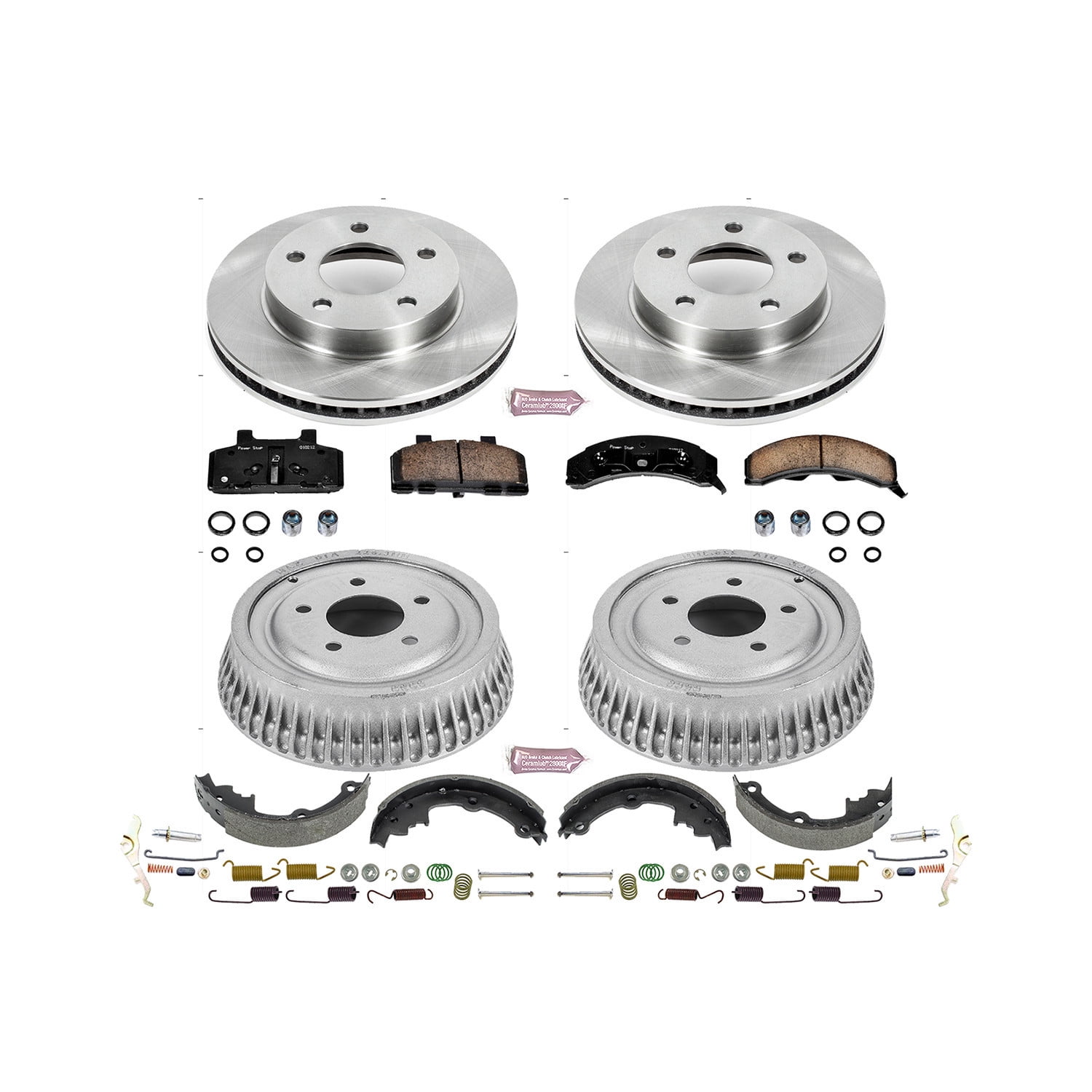 Power Stop Front and Rear Stock Replacement Drum and Shoe Kit KOE15080DK