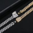 thumbnail image 3 of 8Mm Men Luxury Zircon CZ Jewelry Women Iced Out Miami Prong Cuban Link Chain Hip Hop Rapper Necklace, 3 of 7