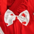 thumbnail image 5 of KHONTS Baby Girl Outfits Heart Printed Romper Long Sleeve Ruffled Valentines Bodysuit Jumpsuit, 2 Piece, Sizes 3-18M, 5 of 7