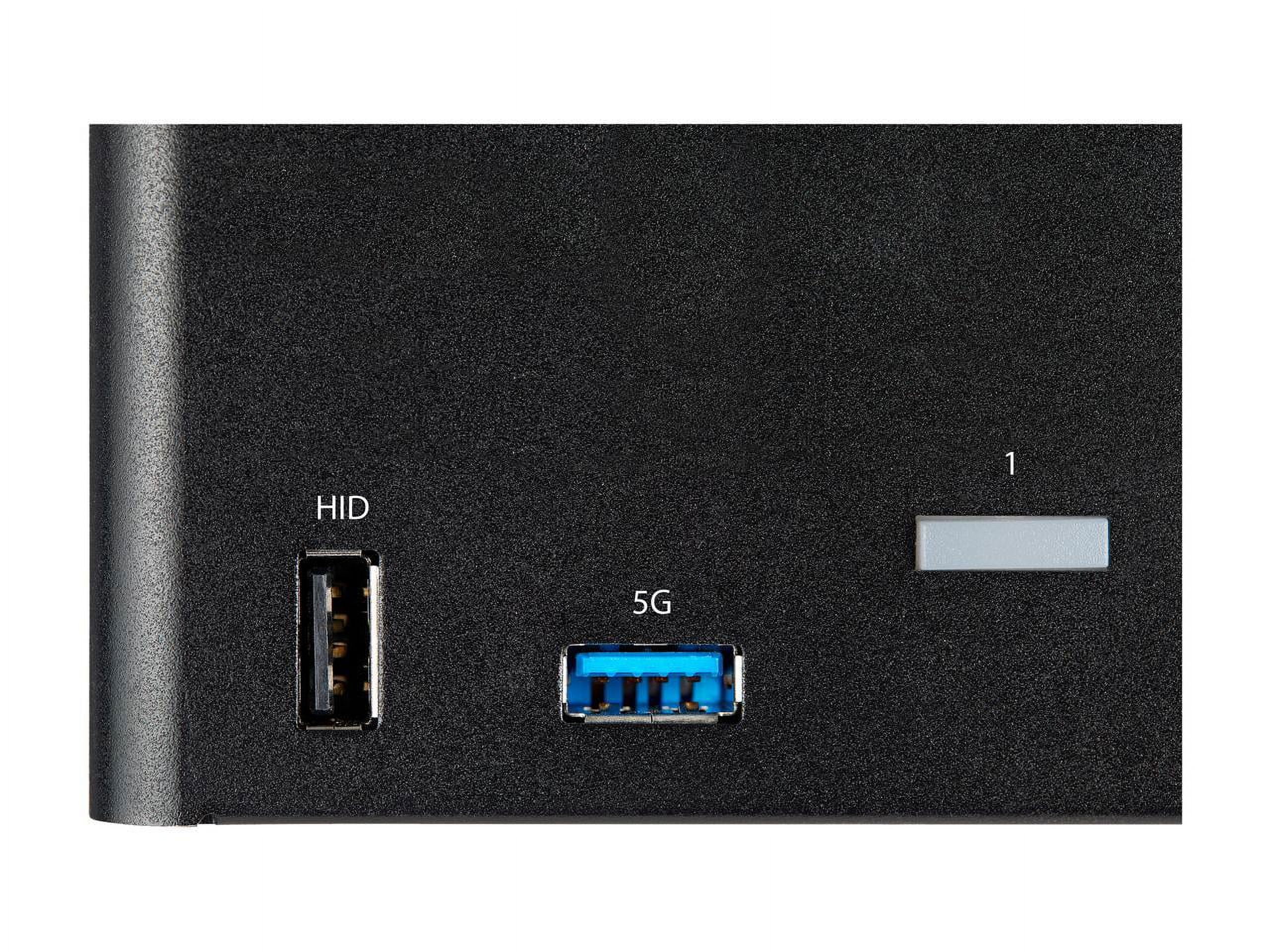 StarTech.com 2 Port Triple Monitor DisplayPort KVM Switch 4K 60Hz UHD HDR, DP 1.2 KVM Switch, 2-Pt USB 3.0 Hub, 4x USB HID, Audio, Hotkey