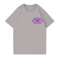 thumbnail image 2 of Hazbin Hotel Casual de la moda de las mujeres de manga corta Impreso Cuello Redondo Pullover Tops Gris/S, 2 of 4